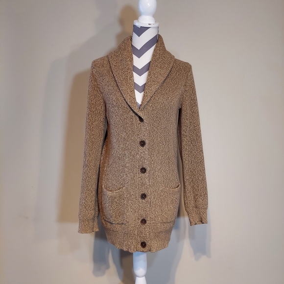 Lauren Ralph Lauren Tan Cardigan Sweater - Picture 7 of 8